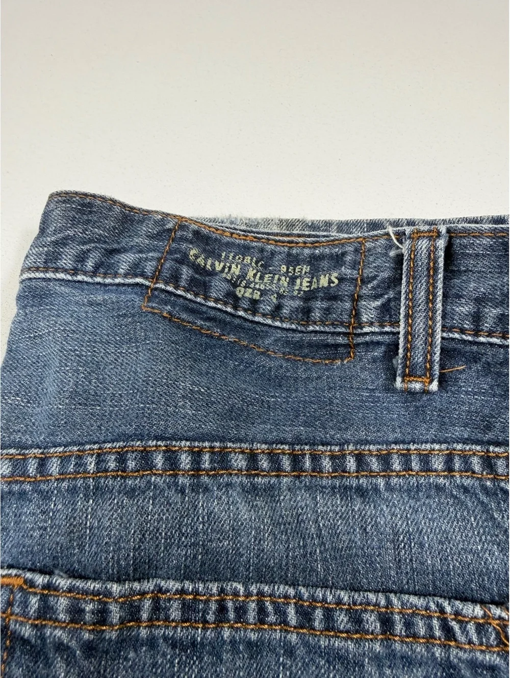 Calvin Klein Jeans Mens 32 Straight Leg Blue Denim Medium Wash Pants